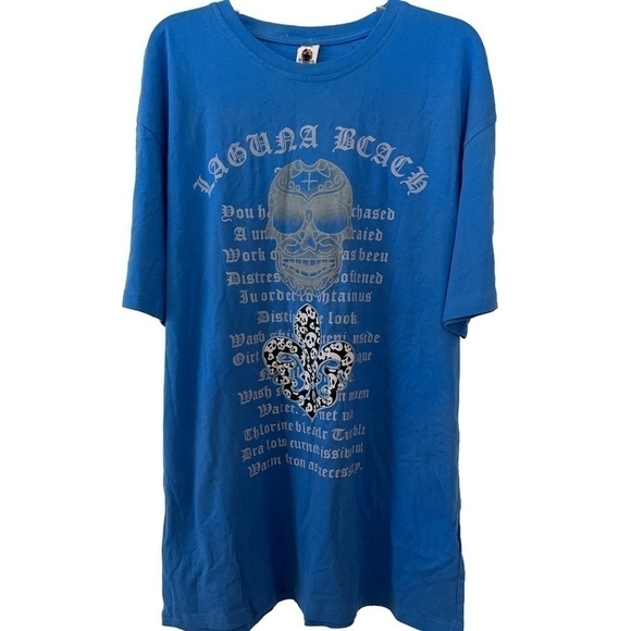 Corona Del Mar T Shirt Blue Laguna Beach Blue 3XL  XXXL - Picture 1 of 3